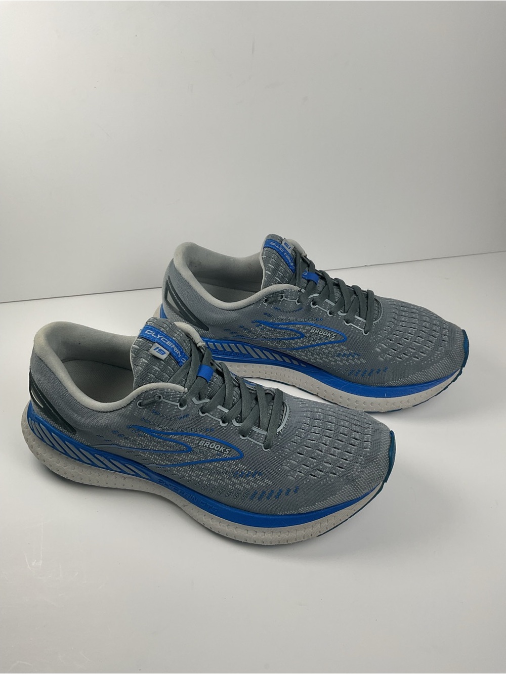 Brooks Glycerin GTS 19 Men’s Size 9 Gray Blue Running Shoes GuideRails - Picture 4 of 12